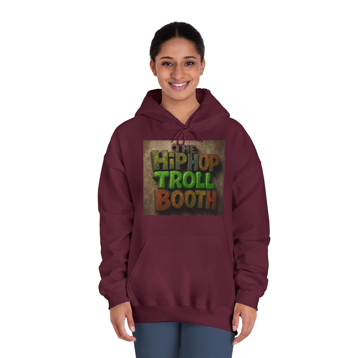 Hip Hop Troll Booth Hoodie, Unisex Streetwear Sweatshirt, Casual Music Lovers Gift, Fun Graphic Hoodie, Festival Outfit, Unique Music [...]